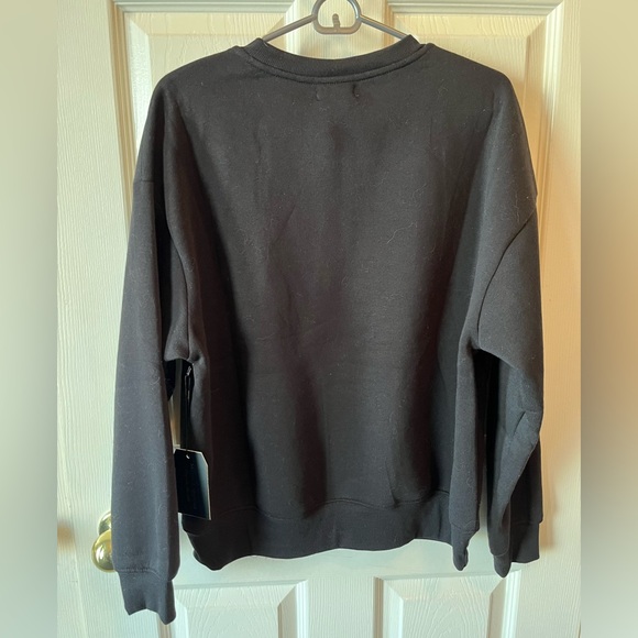 Black Sweatshirt with Silver Sequin Ghost Pattern 👻 - Picture 5 of 5